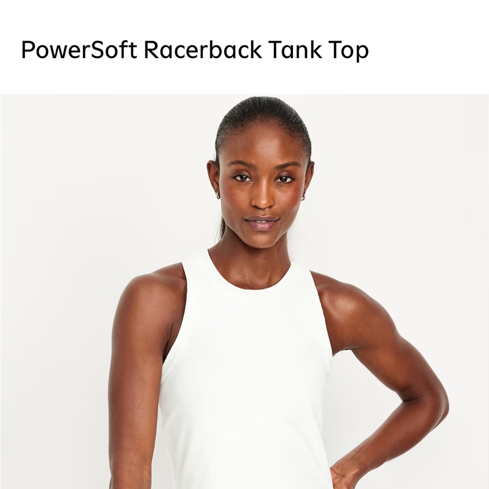 Old Navy White Fitted Tank Top